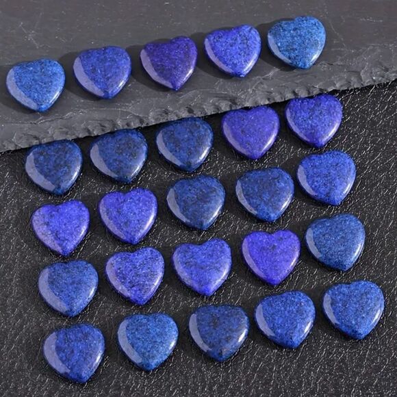 Lapis Lazuli Stone Heart – Palm Worry Stone for Chakra Balancing and Reiki 1pcs - Picture 2 of 3